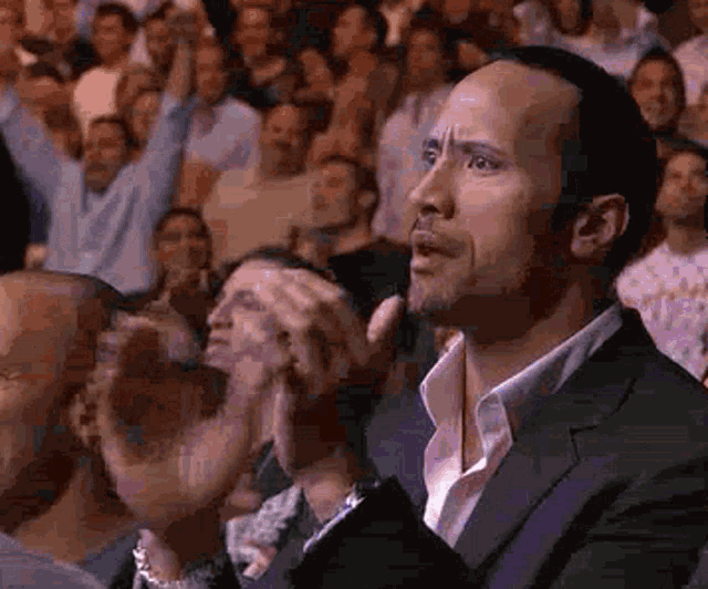 Clap The Rock GIF - Clap The Rock Yes GIFs
