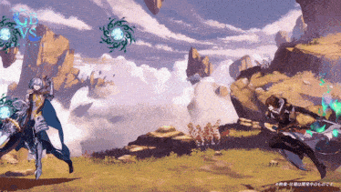 a screenshot of a video game shows a battle between two warriors