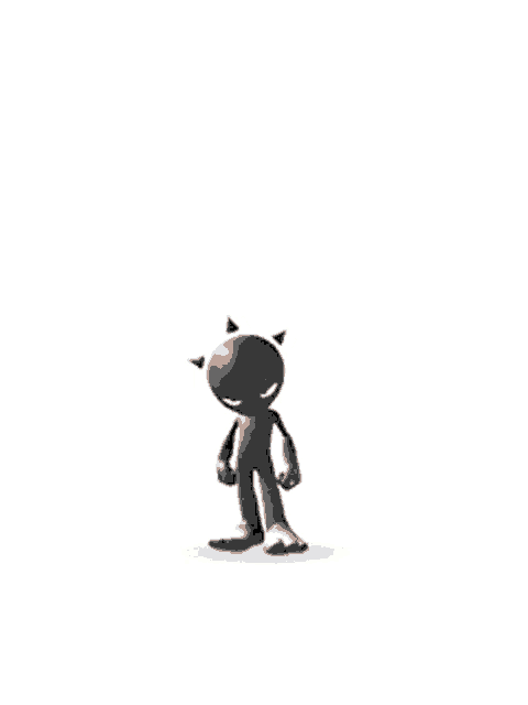 a cartoon character is standing in front of a circle of flames