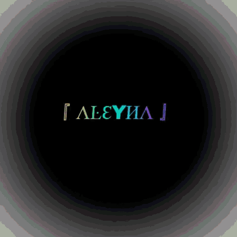 a black background with the word aleyia in a rainbow of colors