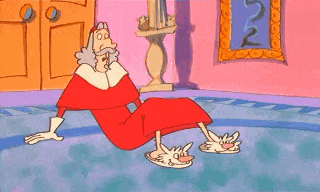 a cartoon of a man wearing a red robe and white collar