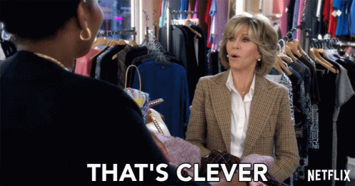 Thats Clever Grace GIF - Thats Clever Grace Jane Fonda GIFs