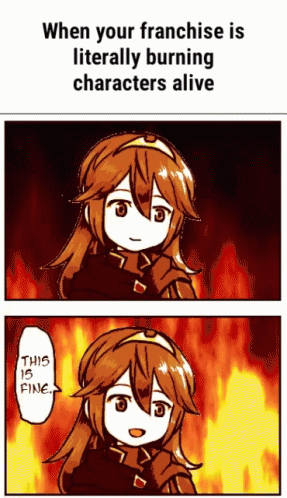When Your Franchise Is Literally Burning Characters Alive Lucina GIF - When Your Franchise Is Literally Burning Characters Alive Lucina Fire GIFs