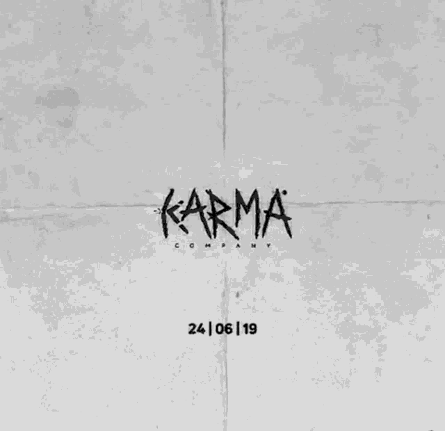 a poster for the karma company shows the date as 24 06 19