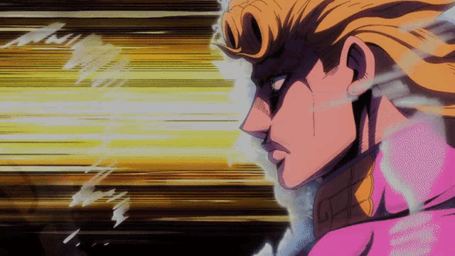 a close up of a cartoon character with a pink shirt on