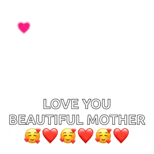 a pink heart with the words love you beautiful mother written on it