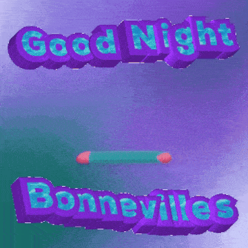 a cartoon drawing of a face with the words good night bonnevilles below it
