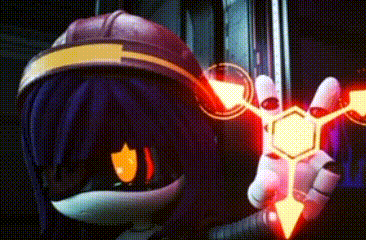 a cartoon character is wearing a helmet and goggles and holding a glowing object in his hand .