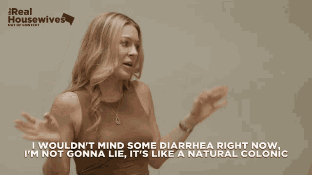 two women standing next to each other with real housewives out of context written on the bottom