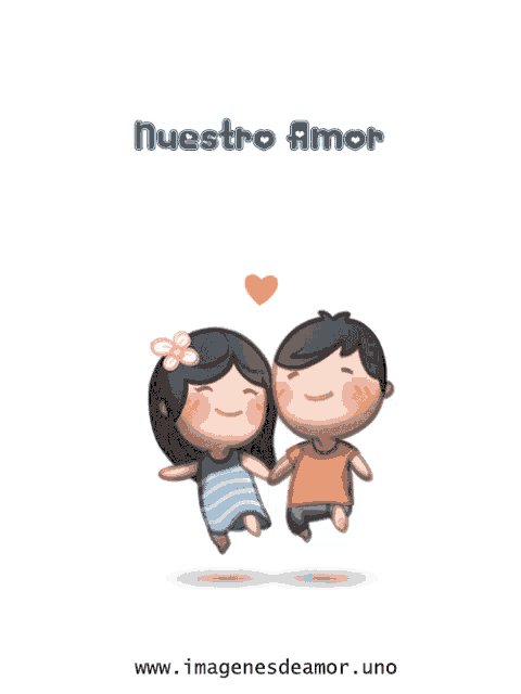 a cartoon of a bride and groom with the words " para siempre " below them