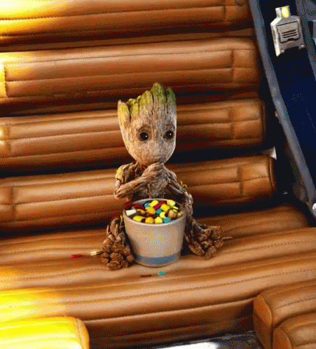 Baby Groot Eating GIF - Baby Groot Eating Chips GIFs