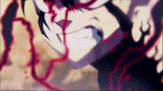 a drawing of a person with blood coming out of their mouth