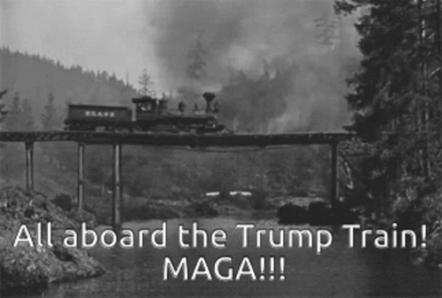 Trump Train Maga Wreck Crash All Aboard GIF - Trump Train Maga Wreck Crash All Aboard GIFs