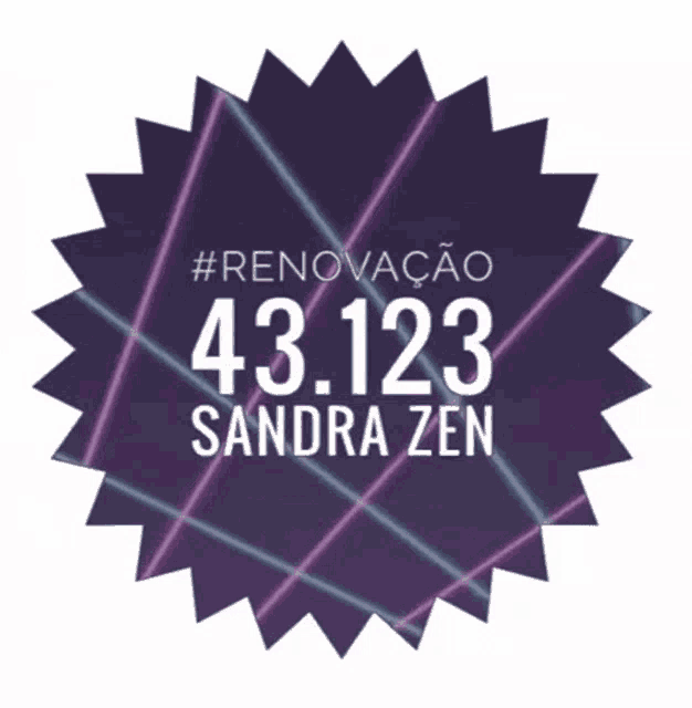 a sticker that says #renovacao 43.123 sandra zen
