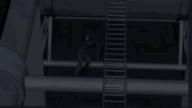 a man in a black hat is looking through a sniper rifle