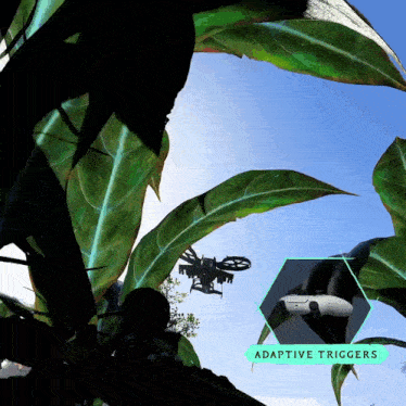 a picture of a drone with the words adaptive triggers on the bottom