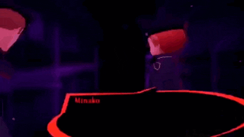 a video game character is talking to another character and says minako too slow .