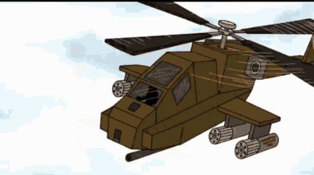 a cartoon drawing of a beanbag gun