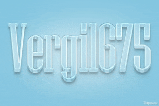 a blue background with the word vergil675