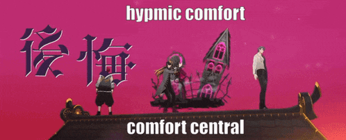 a man standing in front of a grave with the words hypmic comfort comfort central