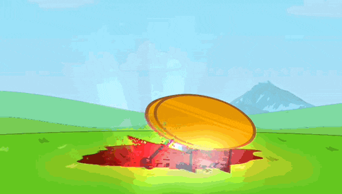 a cartoon illustration of a coin being thrown into the air