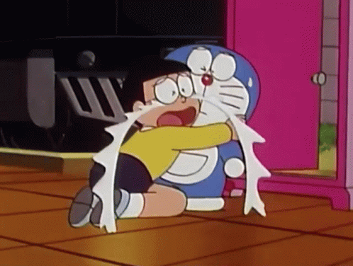 Cry Thanks Bro GIF - Cry Thanks Bro Doraemon GIFs