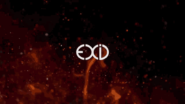 a black background with a white excd logo