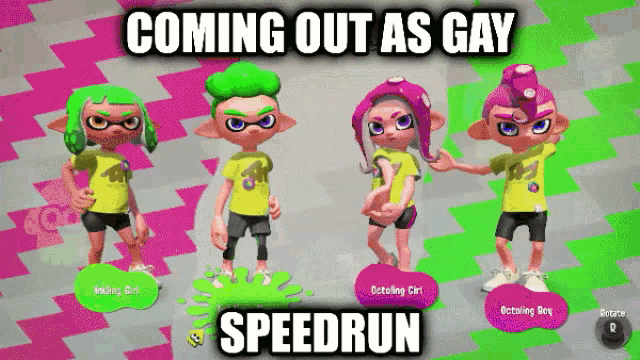 Coming Out As Gay Speedrun Splatoon2 GIF - Coming Out As Gay Speedrun Splatoon2 Splatoon3 GIFs