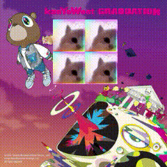 kanye west 's graduation album cover features a teddy bear