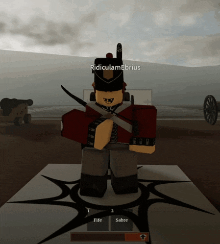 a video game character with ridiculamebrius written on the top