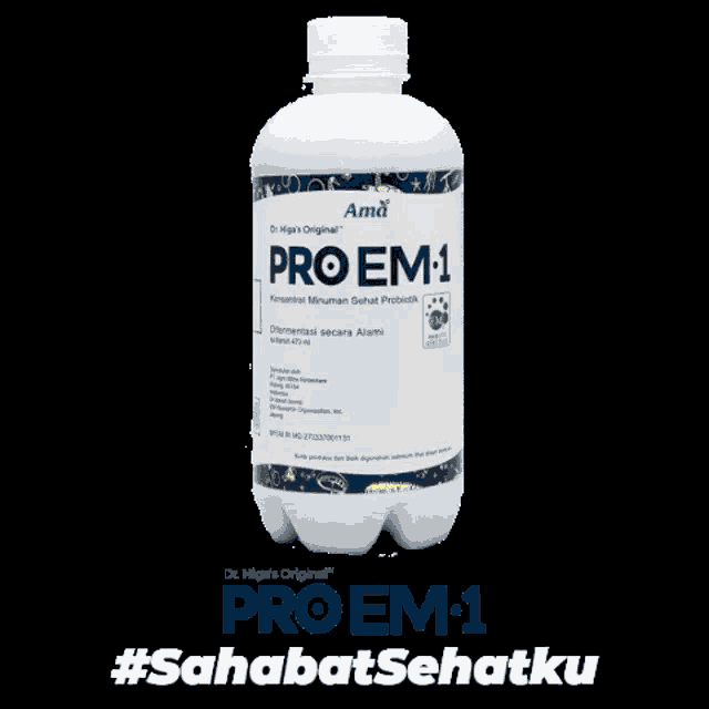 a bottle of ama pro em 1 sits on a white background