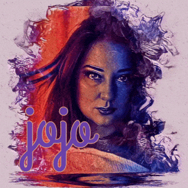a painting of a woman with the name jojo on the bottom right