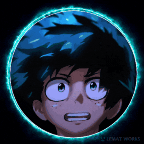 a drawing of a boy in a circle with lemat works written below it