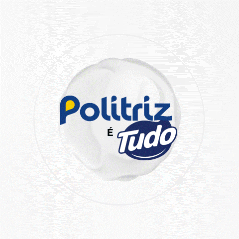 a white circle with the words politriz e tudo written on it