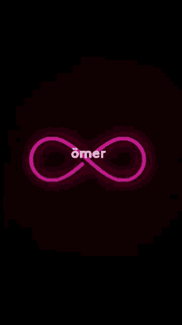a pink and purple infinity symbol with the word siker on it .
