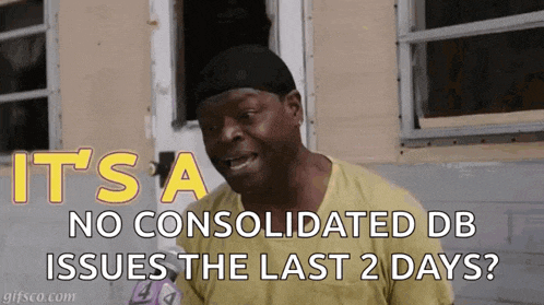 a man says it 's a no consolidated db issue