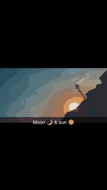a picture of the moon and sun with a smiley face on the bottom