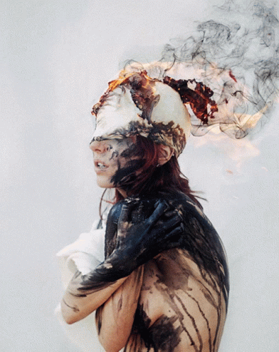 Burning Girl On Fire GIF