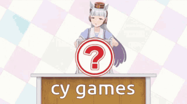 a picture of a horse with the words " cy games " on the bottom