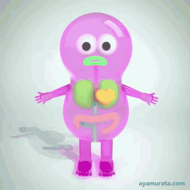 a cartoon character with the website ayamurata.com written below it