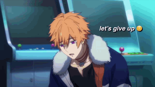 a cartoon character says let 's give up