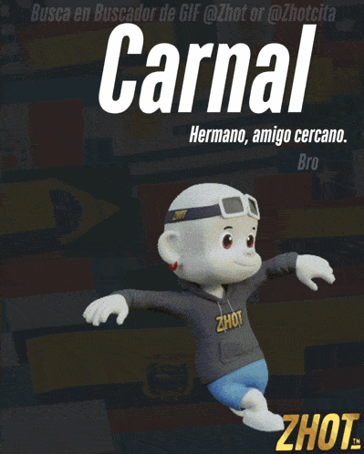 a cartoon character with the name carnal on the bottom