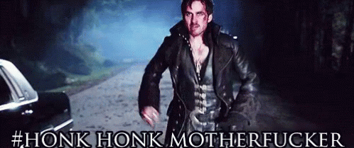 Honk Honk Motherfucker!!! - Once Upon A Time GIF - Once Upon A Time Captain Hook Colin O Donoghue GIFs