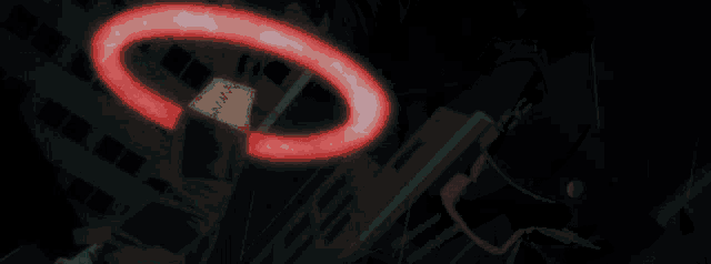 a red circle with a person in the middle