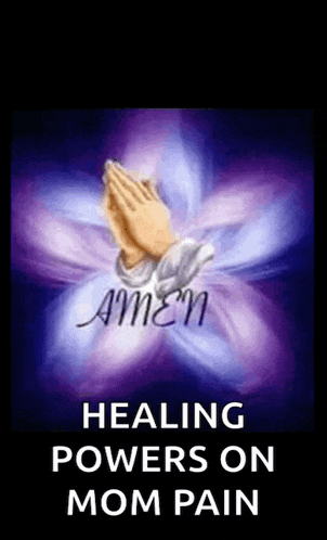 a picture of a person praying with a flower in the background .