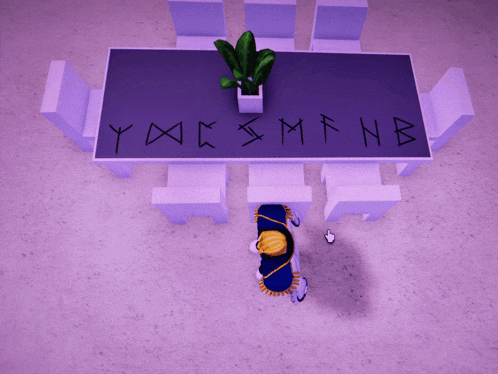 a table with the letters ymcsmfnb painted on it