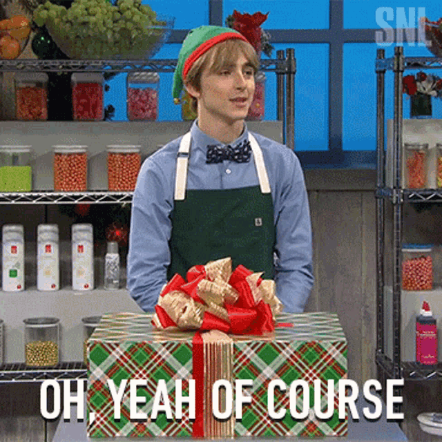 Oh Yeah Of Course Timothée Chalamet GIF - Oh Yeah Of Course Timothée Chalamet Holiday Baking Championship2020 GIFs