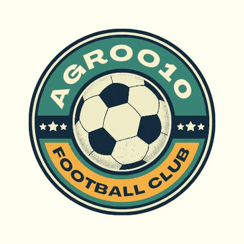 a logo for a football club with a soccer ball in a circle .