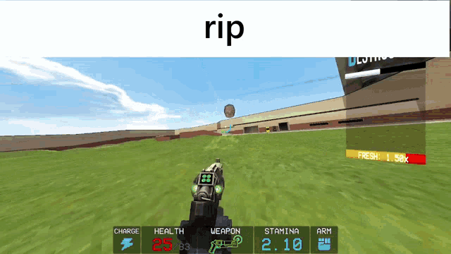 a video game with the word rip on the bottom