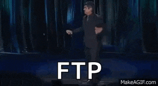 a man in a suit and tie is saying ftp .